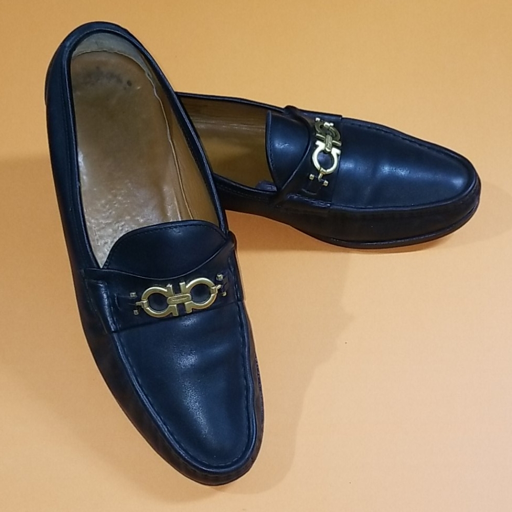 Salvatore Ferragamo Leather Gancini Bit Loafers